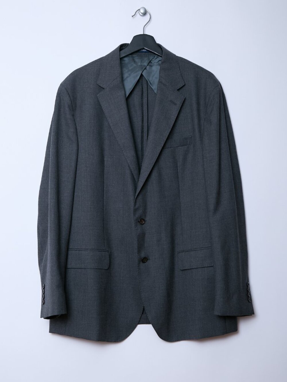 Polo Ralph Lauren Traveler Suit Jacket Blazer Gray 100% Wool 46L XXL